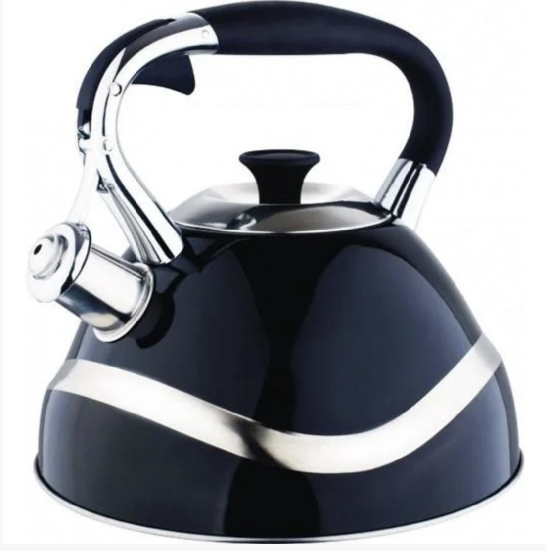 

Чайник со свистком 3.0 л для газовой плиты Edenberg из нержавеющей стали Черный EB-7010B