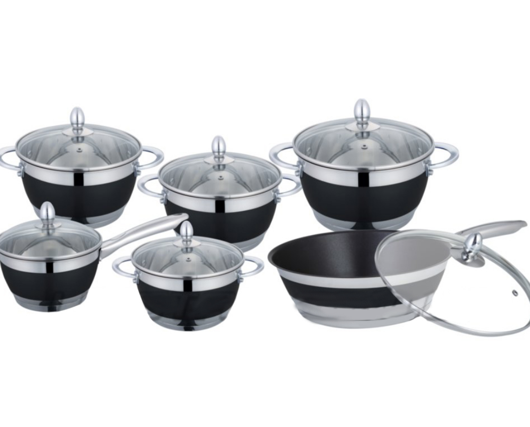 

Набор кастрюль из нержавеющей стали 12 предметов Edenberg EB-4049