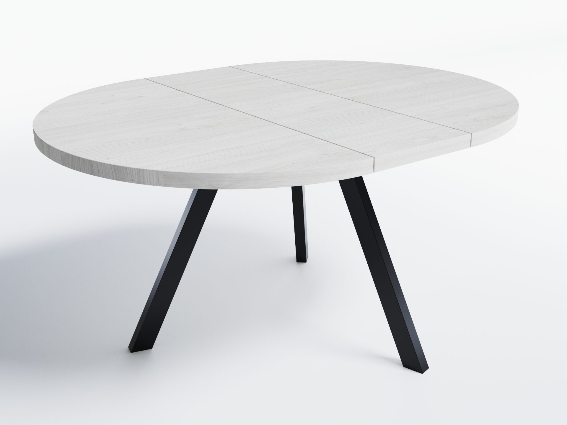 

Обеденный стол раскладной Skandi Wood SW059_R Коннектикут ⌀ 100 см (+35) х 100 х 76 см Натуральный шпон Дуб Белый