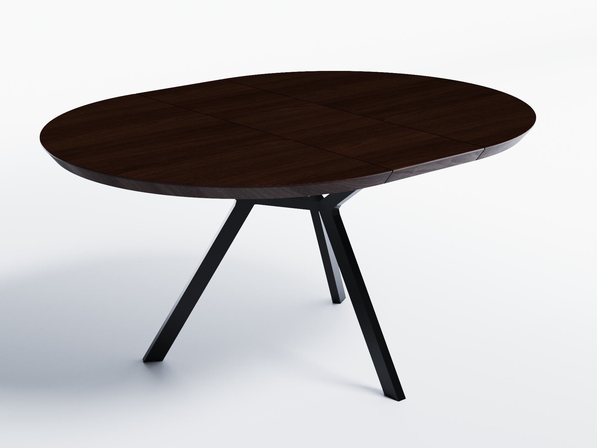 

Обеденный стол раскладной Skandi Wood SW110_R Огаста ⌀ 90 см (+35) х 90 х 76 см Натуральный шпон Дуб Венге