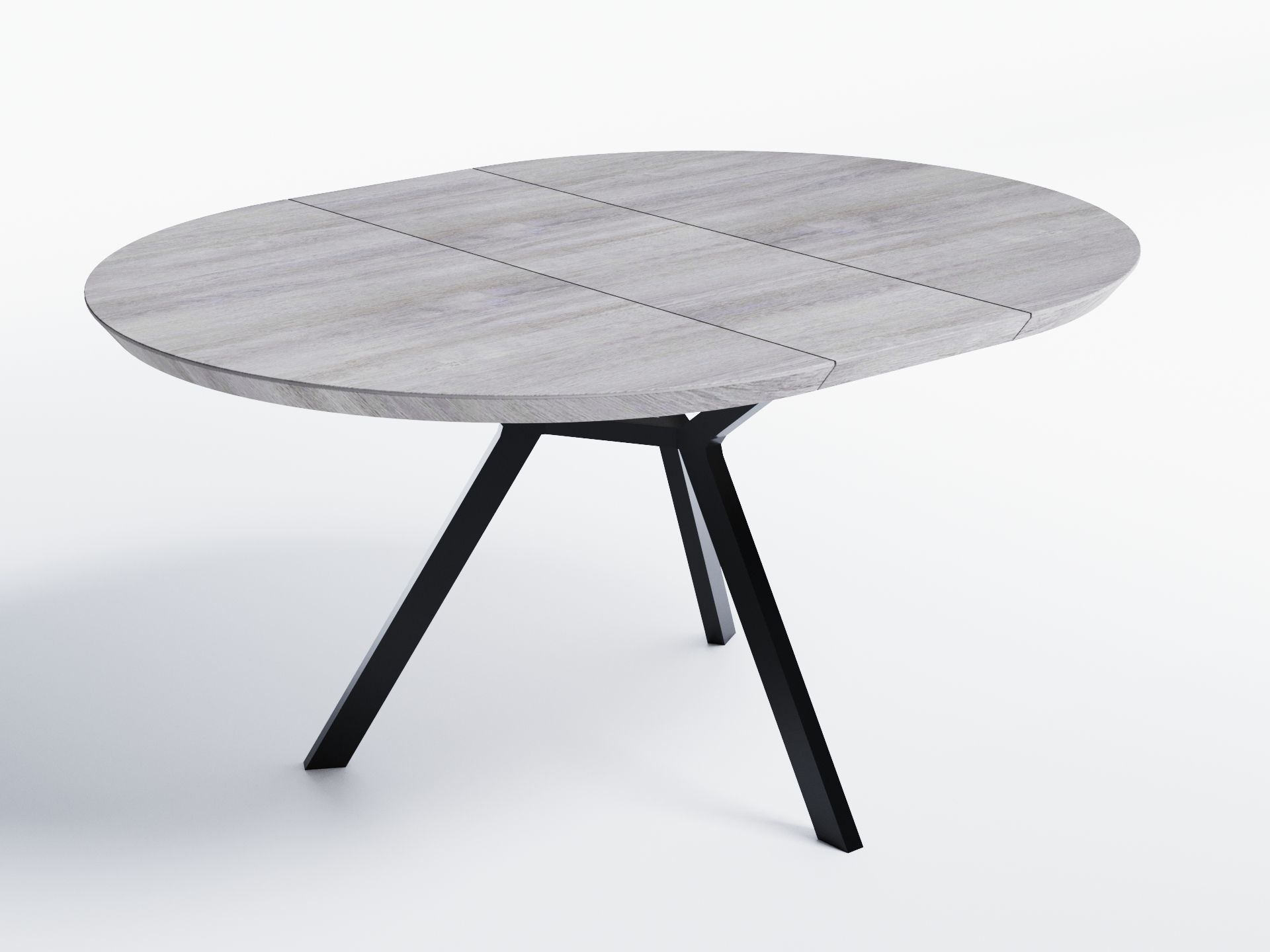 

Обеденный стол раскладной Skandi Wood SW110_R Огаста ⌀ 120 см (+350) х 120 х 76 см Натуральный шпон Дуб Серый