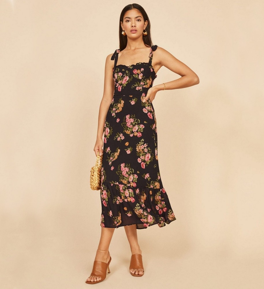 

Сарафан жіночий з квітковим принтом Bouquet Berni Fashion (M) Чорний