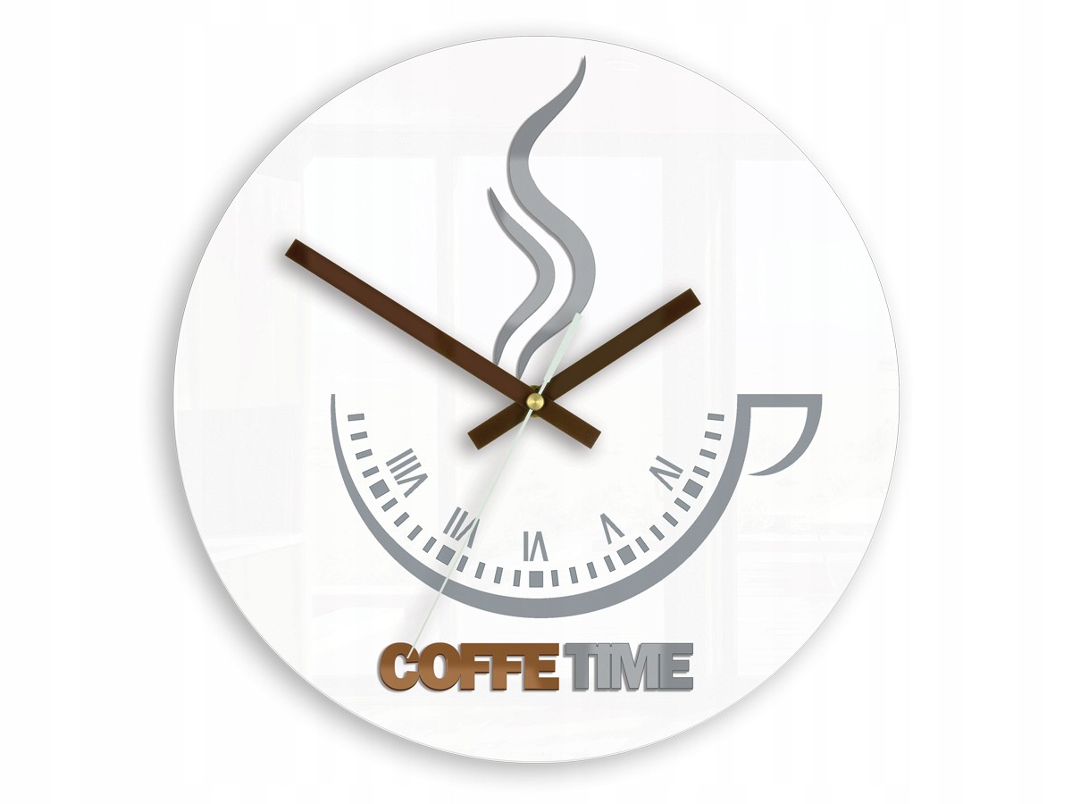 

Часы настенные Coffee Time белые 30 см Modern Clock