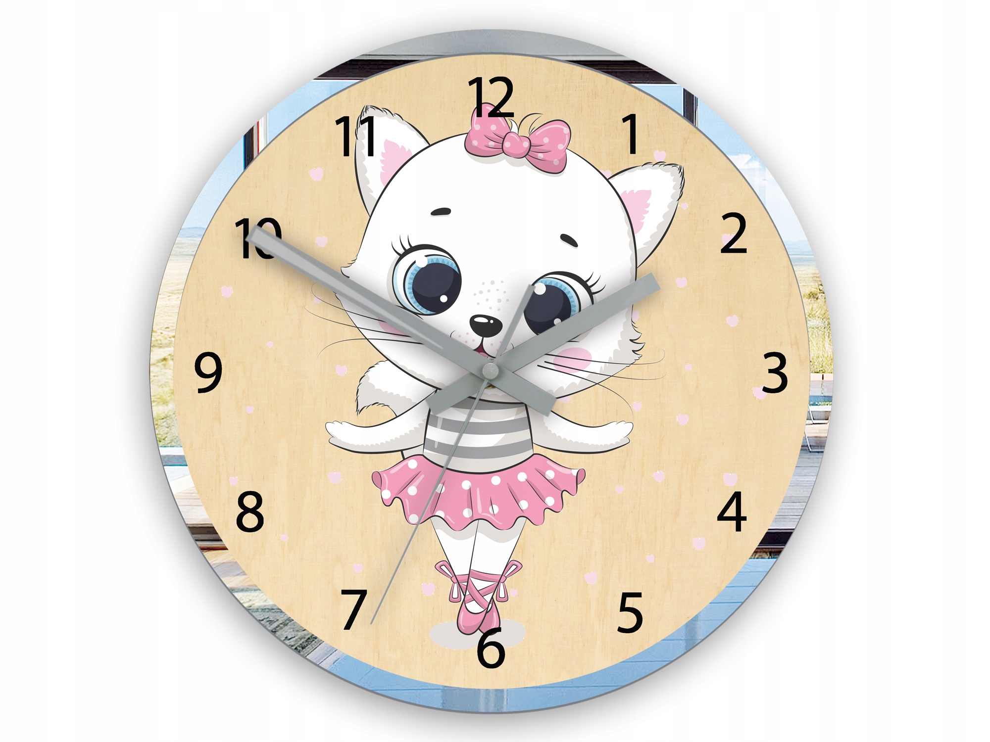 

Часы настенные KITTEN BALLETHER 30 см для детской Modern Clock
