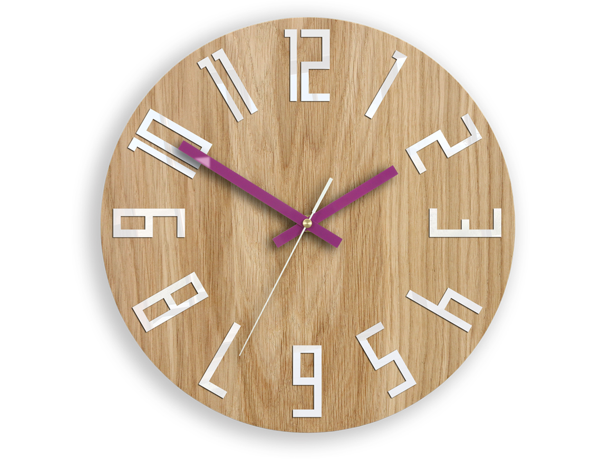 

Часы настенные SLIM VIOLET деревянные 33.5 см Modern Clock