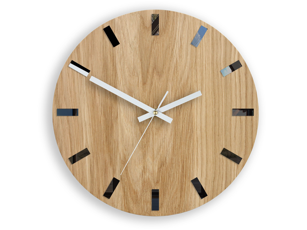 

Часы настенные Simple OAK белые стрелки 33 см Modern Clock