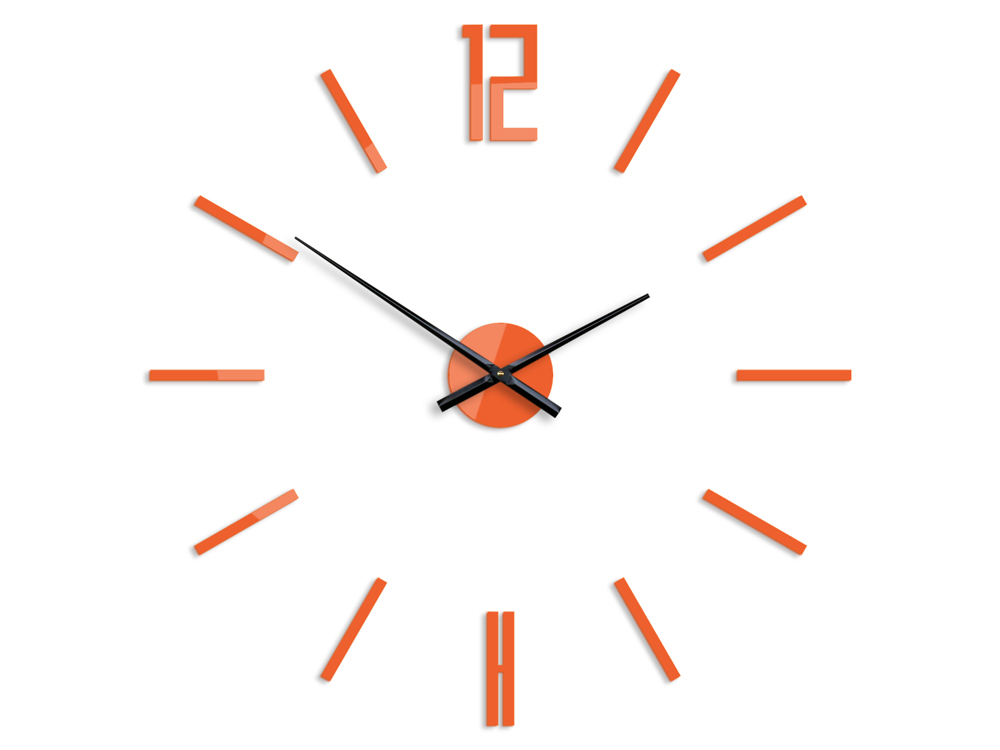 

Часы настенные CARLO 75 см оранжевые Modern Clock