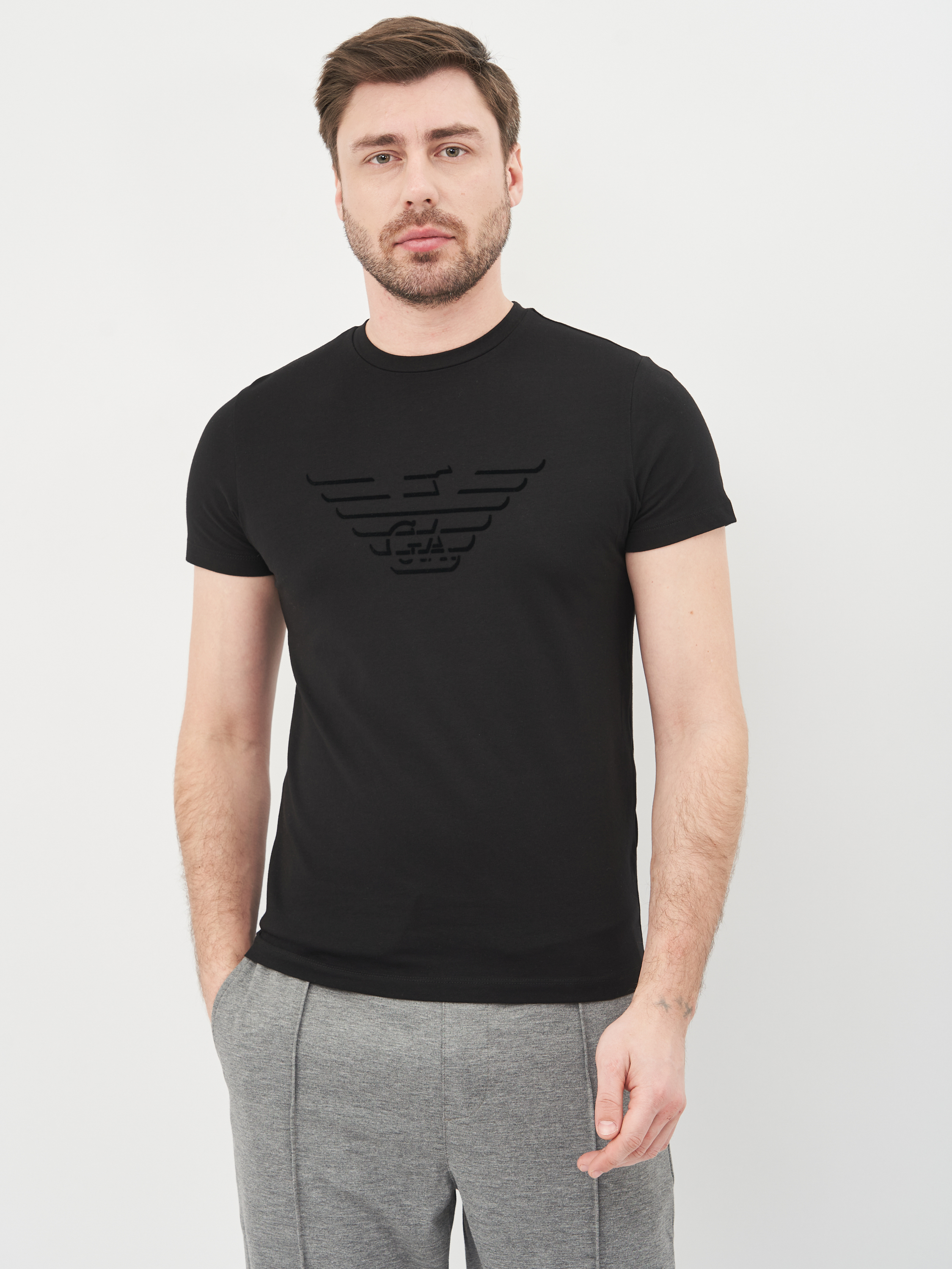 

Футболка Emporio Armani 10555.1  (48) Черная, Футболка Emporio Armani 10555.1 L (48) Черная