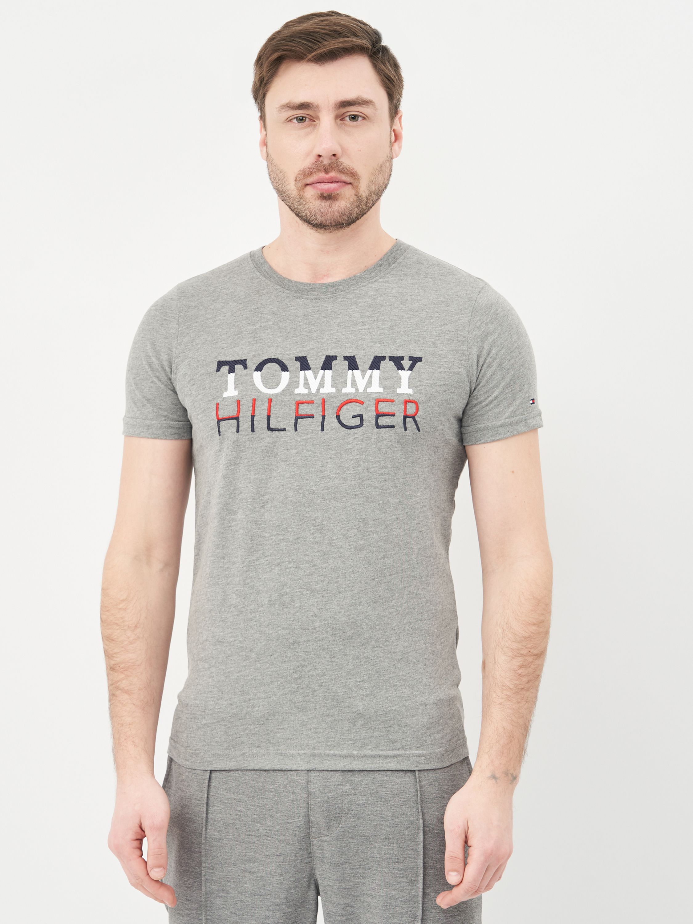 Акція на Футболка Tommy Hilfiger 10575.3 S (44) Сіра від Rozetka