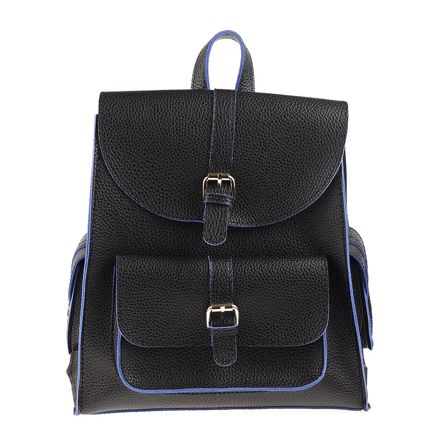 

Рюкзак женский городской Betty Pretty из экокожи 956BLKBLUE