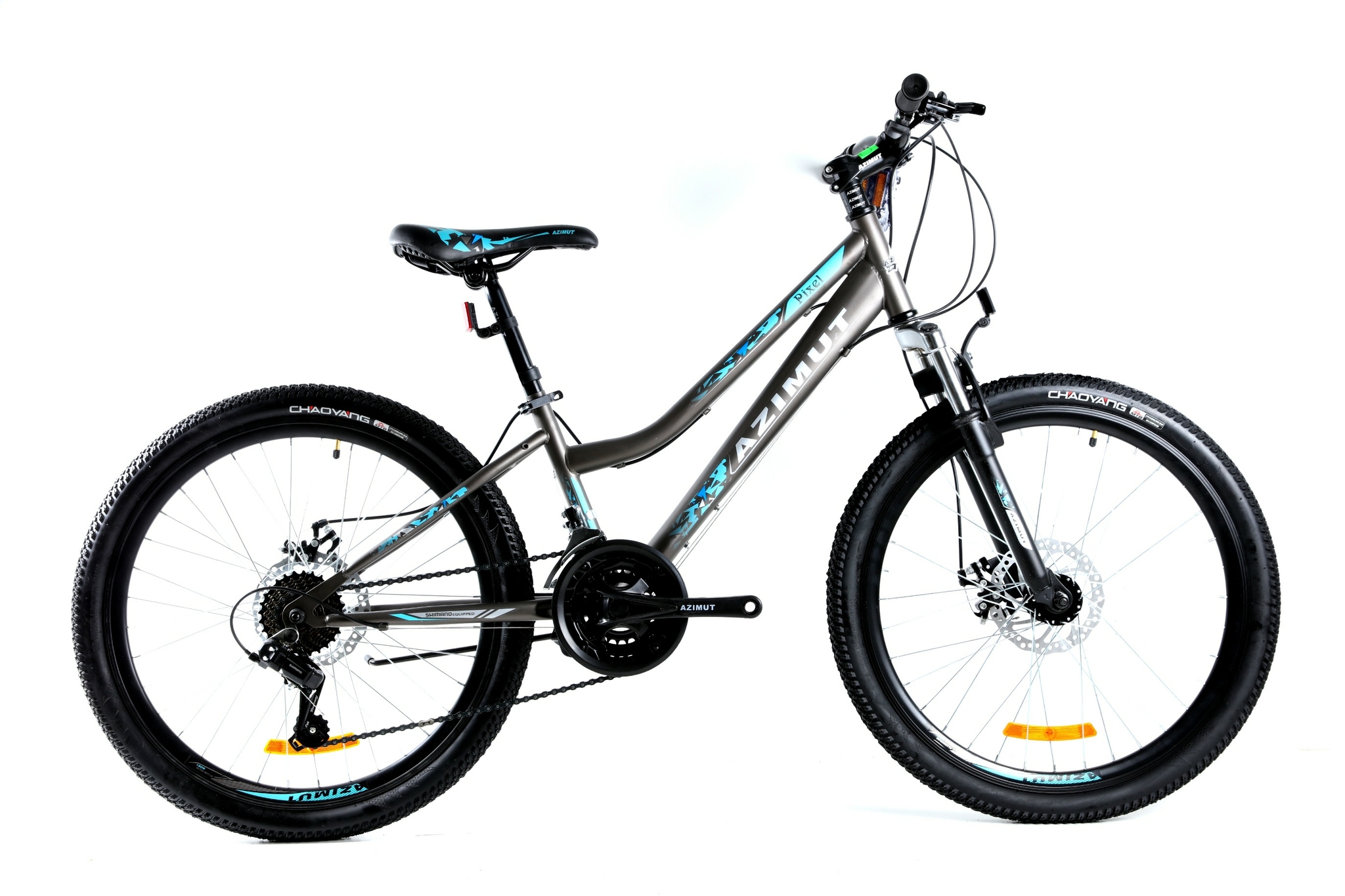 

Велосипед Azimut Pixel 2021 Shimano 24" 12" Grey / Blue (Pixel/GFRD)