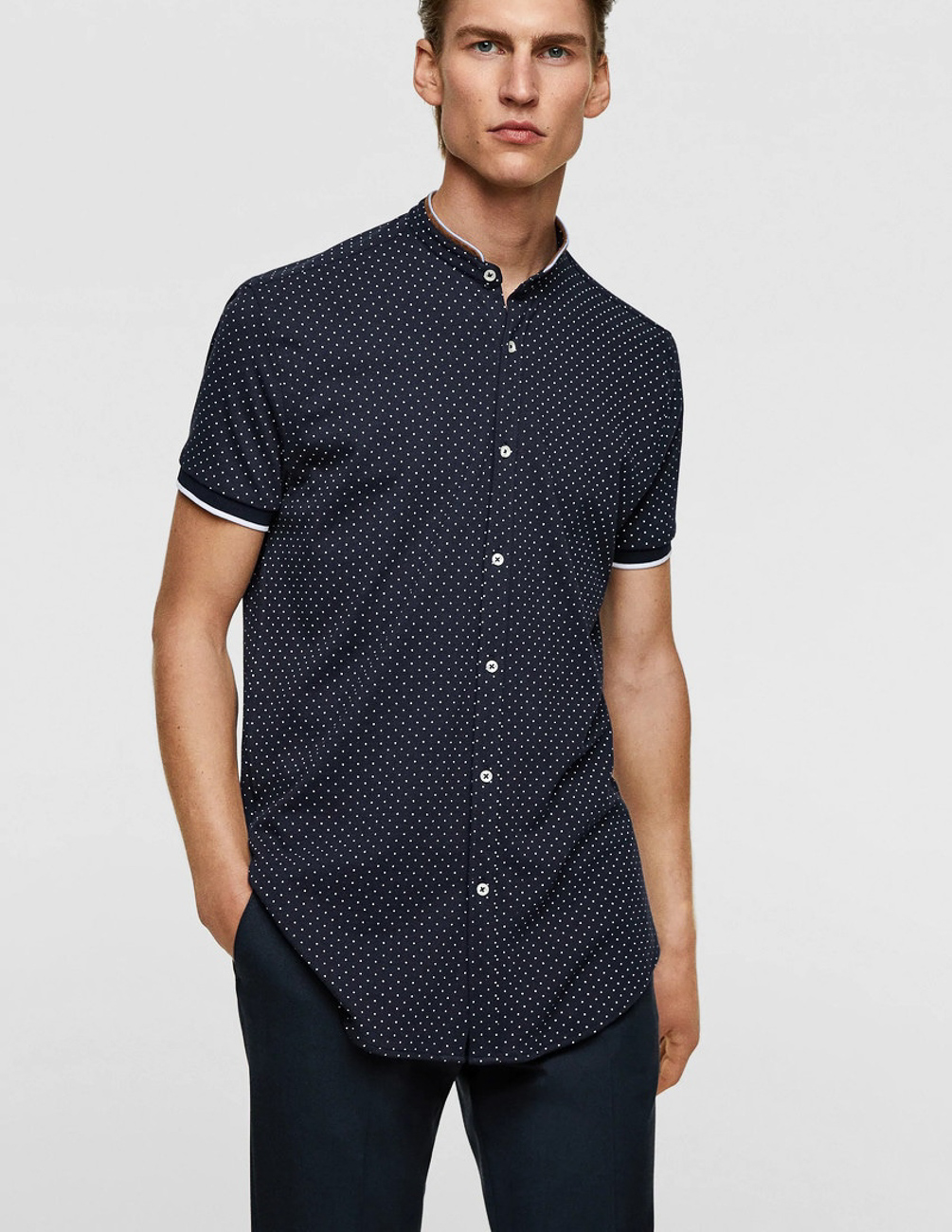 

Рубашка к/р Zara М0109225 (7545/261/401) цвет синий M