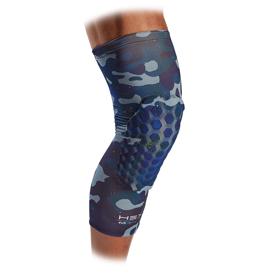

Компрессионный наколенник с защитой(2 штуки, двухсторонние) McDavid Hex Reversible Leg Sleeve(6446PR(Galaxy)) M Синий