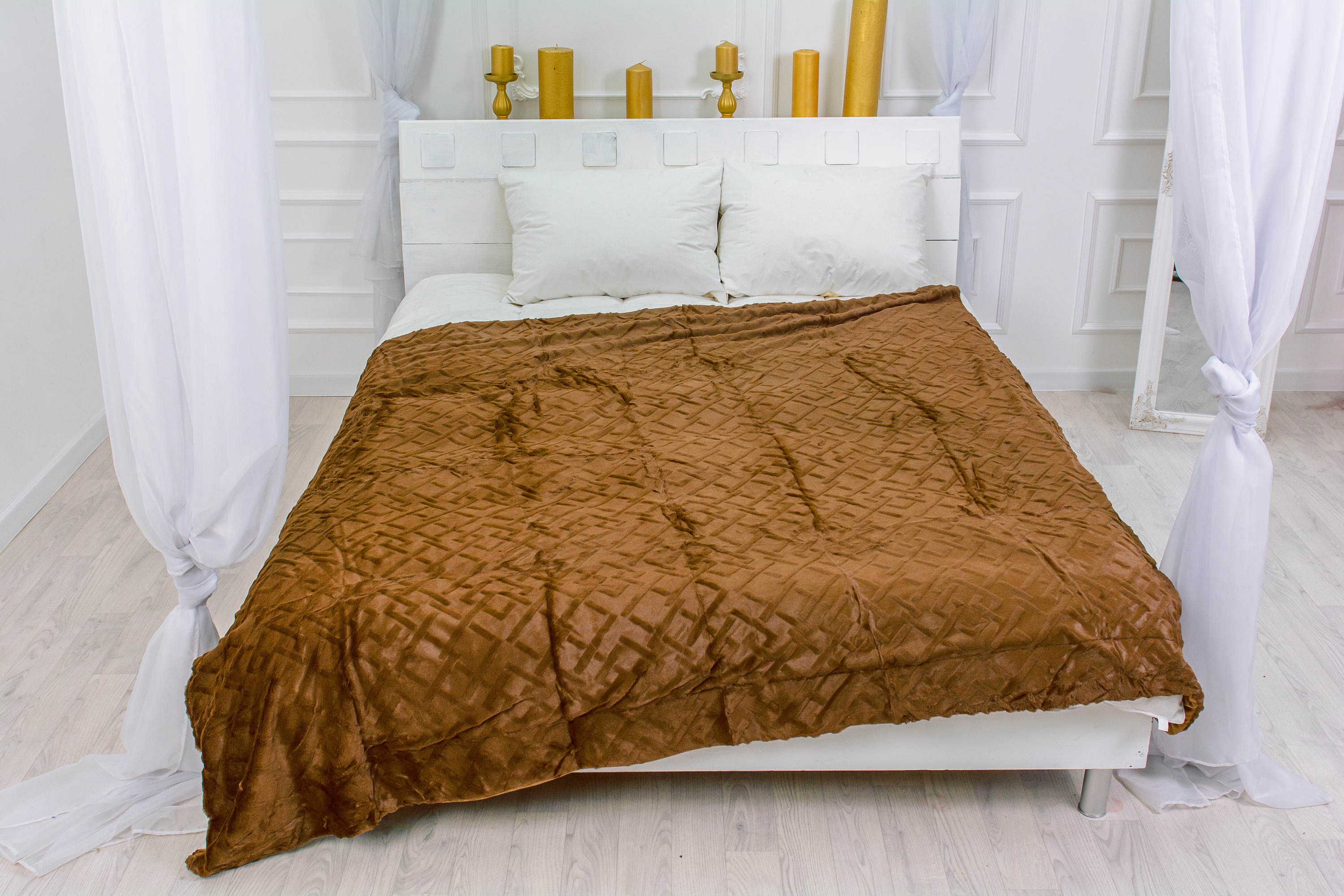 

Плед MirSon №1028 Camellia Brown 180x200