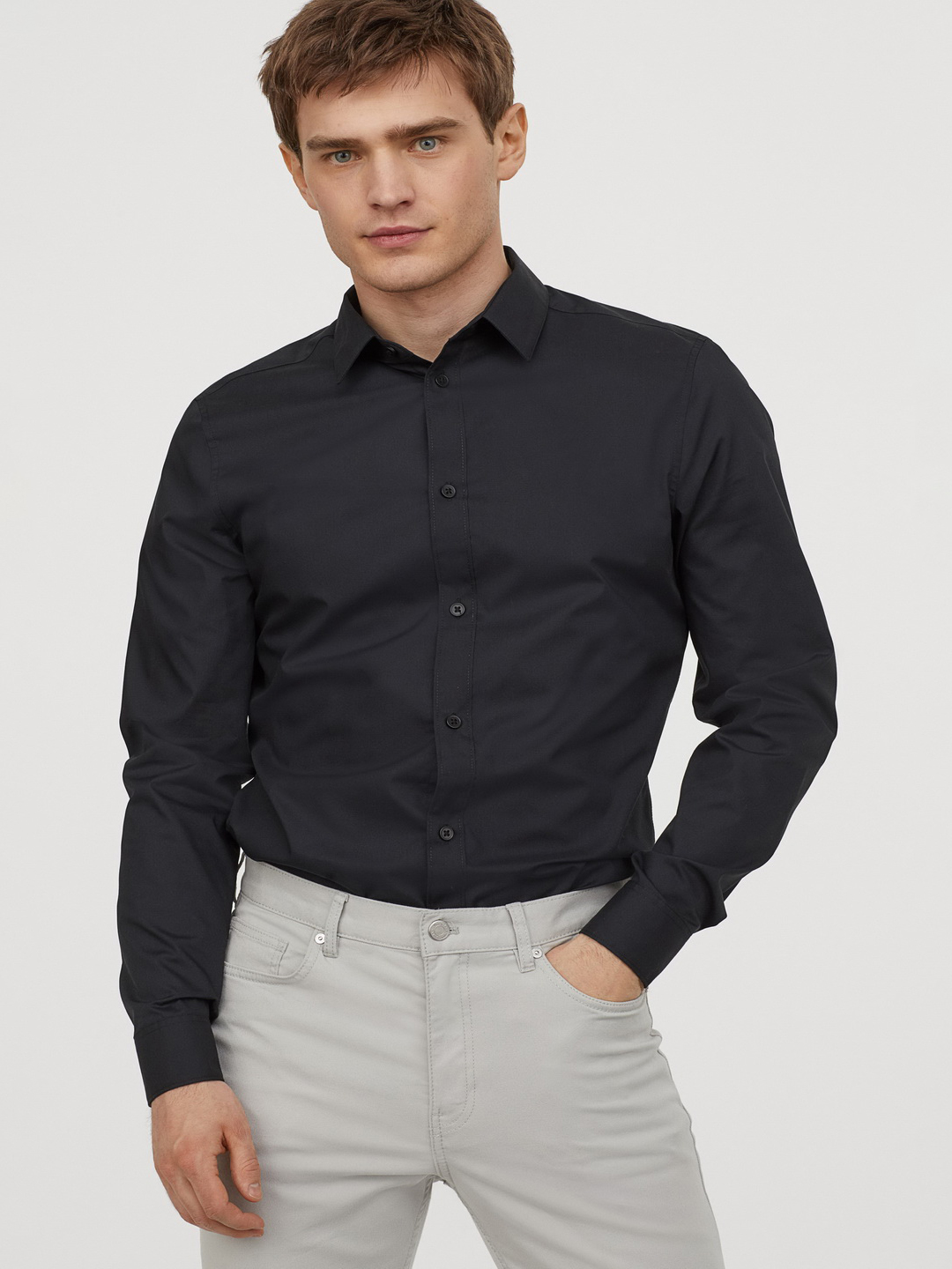 

Рубашка H&M 0781758-0 L Черная