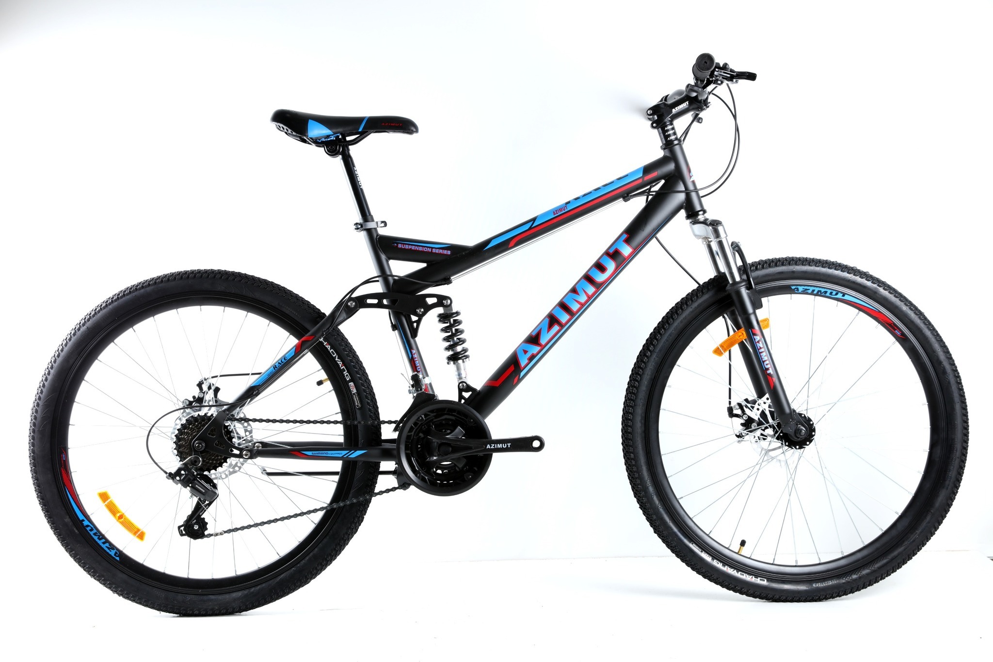 

Велосипед Azimut Race 2021 Shimano 26" 18" Black / Blue (Race/GFRD)