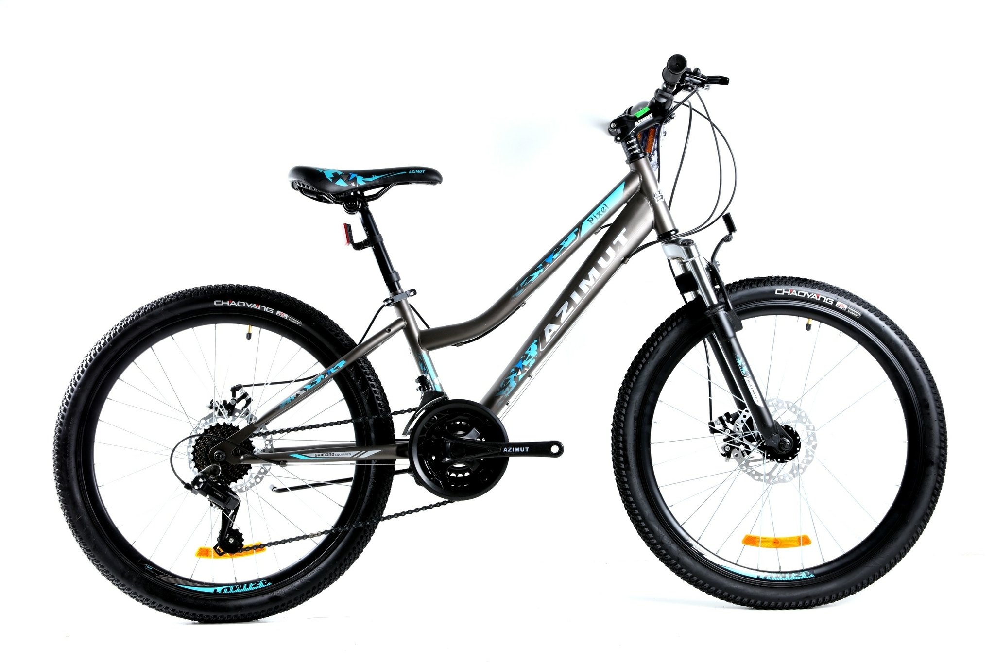 

Велосипед Azimut Pixel 2021 Shimano 24" 12" Grey / Blue (Pixel/GFRD)