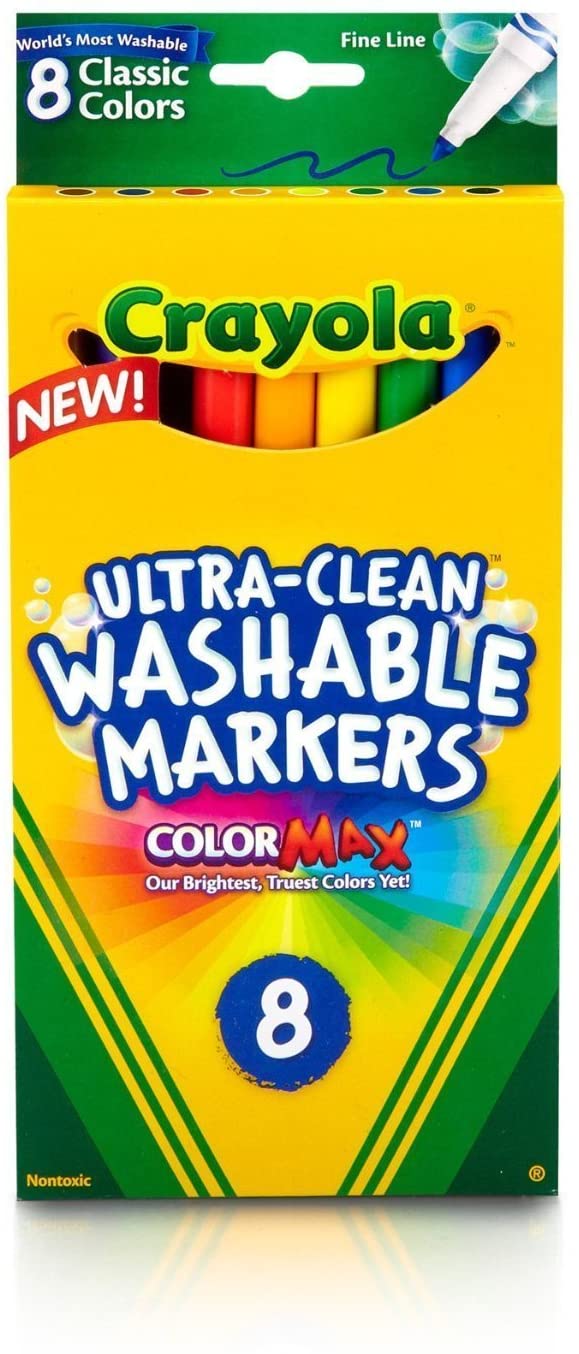 

Разноцветные фломастеры Crayola Ultra Clean Washable Markers 8 шт