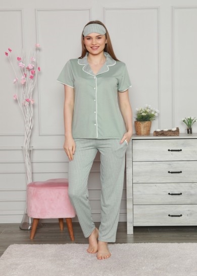 

Жіноча піжама Pijamoni 8400-2 S Светло-зеленый