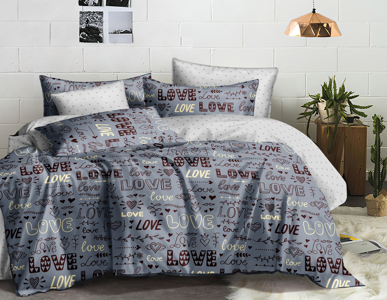

Комплект постельного белья Love Krispol двуспальный сатин 180*220 (620.100.2)