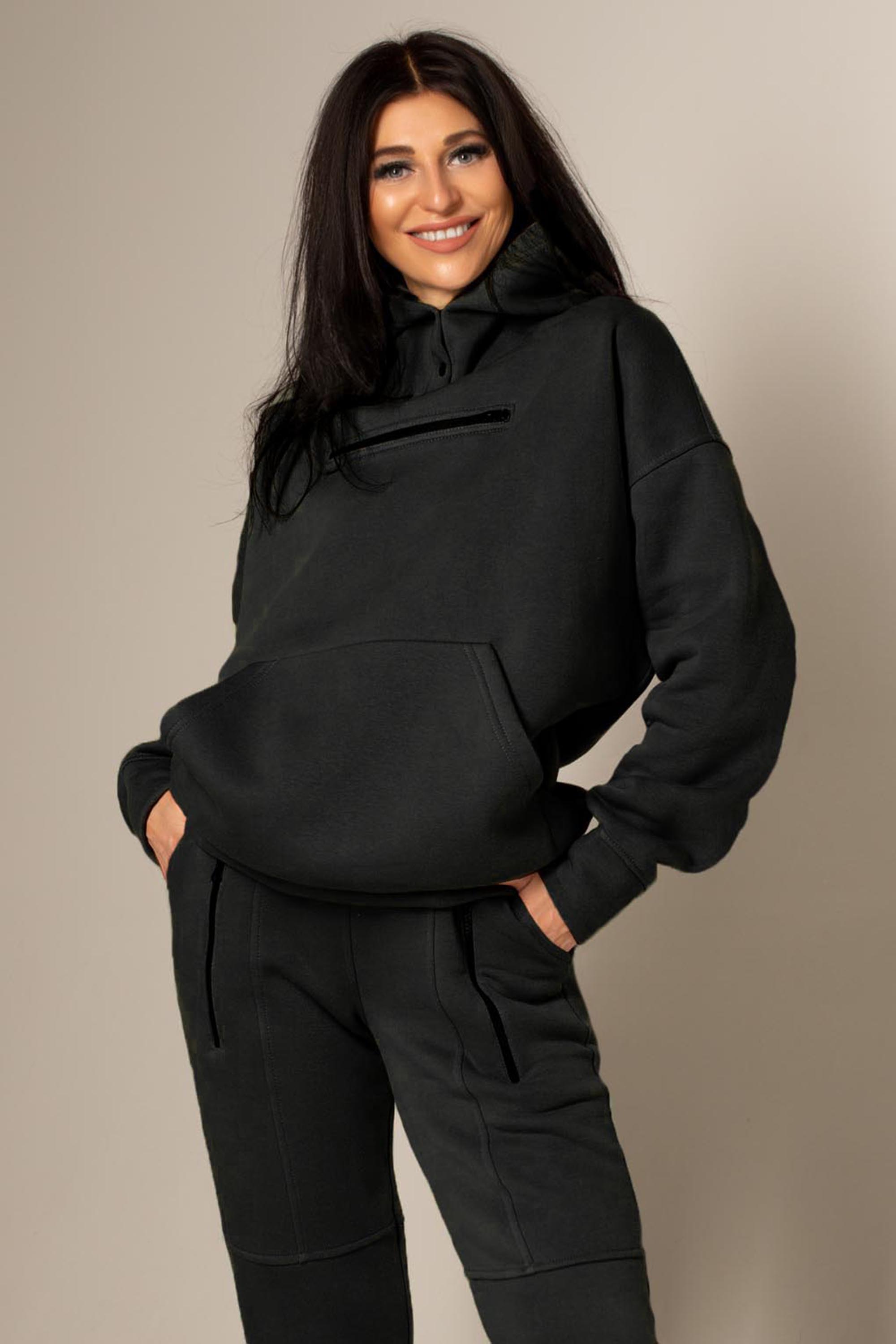 

Женское JADONE FASHION худи из трехнитки с капюшоном Крафт цвет черный M (Худи Крафт черный)