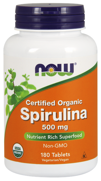 

Спирулина Spirulina Now Foods 500 мг 180 таблеток (NF647)