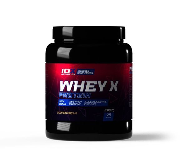 

Протеин Whey X Protein 10X Nutrition печенье сливки 907 г (TNX023)