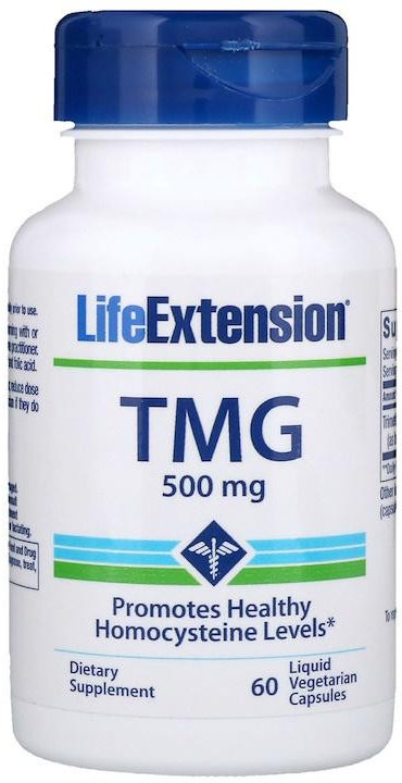 

Аминокислота Life Extension Tmg 500 mg 60 Liquid Veggie Caps Триметилглицин