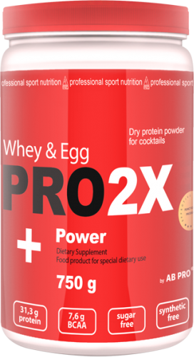 

Протеин AB PRO Pro 2X Whey&Egg Powder 750 g /18 servings/ Клубника 750 г