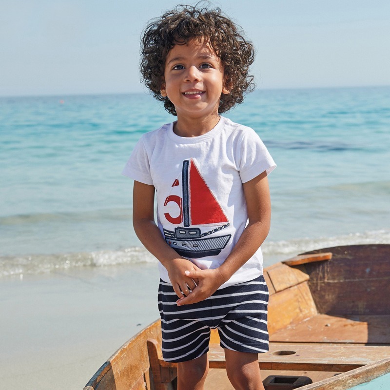 

Костюм для мальчика 2 в 1 Sea sail Little Maven (128 / 7 лет ) Белый
