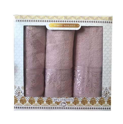 

Набор махровых полотенец Gold Soft Life Hindistan 50*90(2) и 70*140 пудровый (ts-02382)