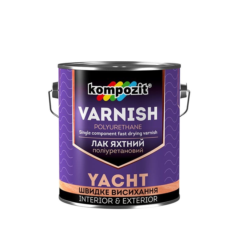 

Лак яхтний KOMPOZIT YACHT VARNISH шовковисто-матовий 2,5л
