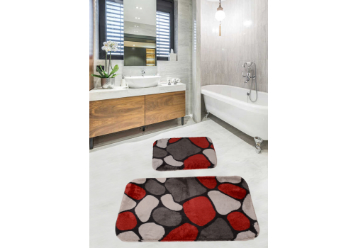 

Набор ковриков для ванной комнаты Diva Stone Red 60*100+50*60 Разноцветный