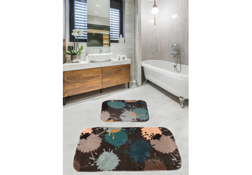 

Набор ковриков для ванной комнаты Diva Damla Blue 60*100+50*60 Разноцветный