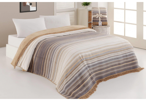 

Плед Diva Hello 180x220 Бежевый