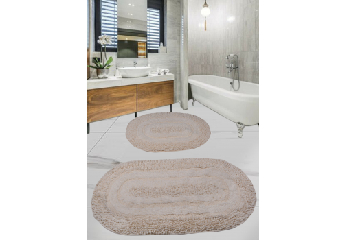 

Набор ковриков для ванной комнаты Diva Shine Ecru 60*100+50*60 Кремовый