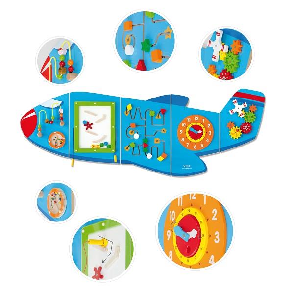 

Игровой центр бизиборд Viga Toys Самолет (50673)