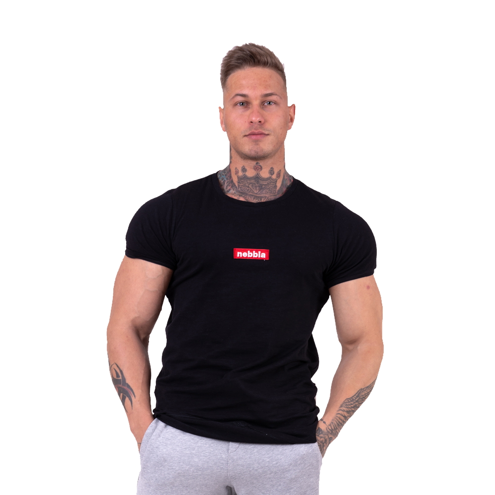 

Чоловіча футболка для фітнесу Nebbia Red Label V-typical 142 - розмір М