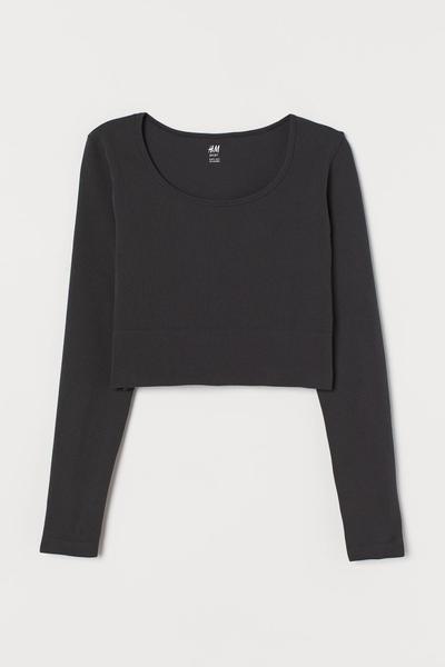 

Бесшовный спортивный топ H&M S (165/88А) Черный