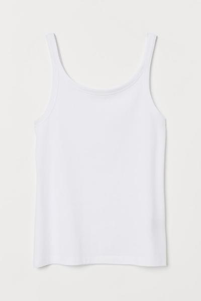 

Хлопковая майка H&M XS (160/80А) Белый