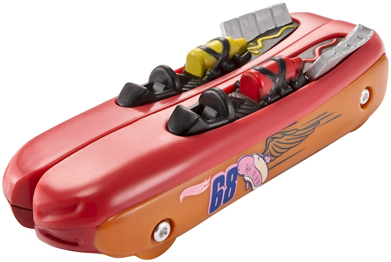 

Игрушка Детская Машинка Хот Вилс Молниеносные половинки красная Hot Wheels Split Speeders Hot Dogger