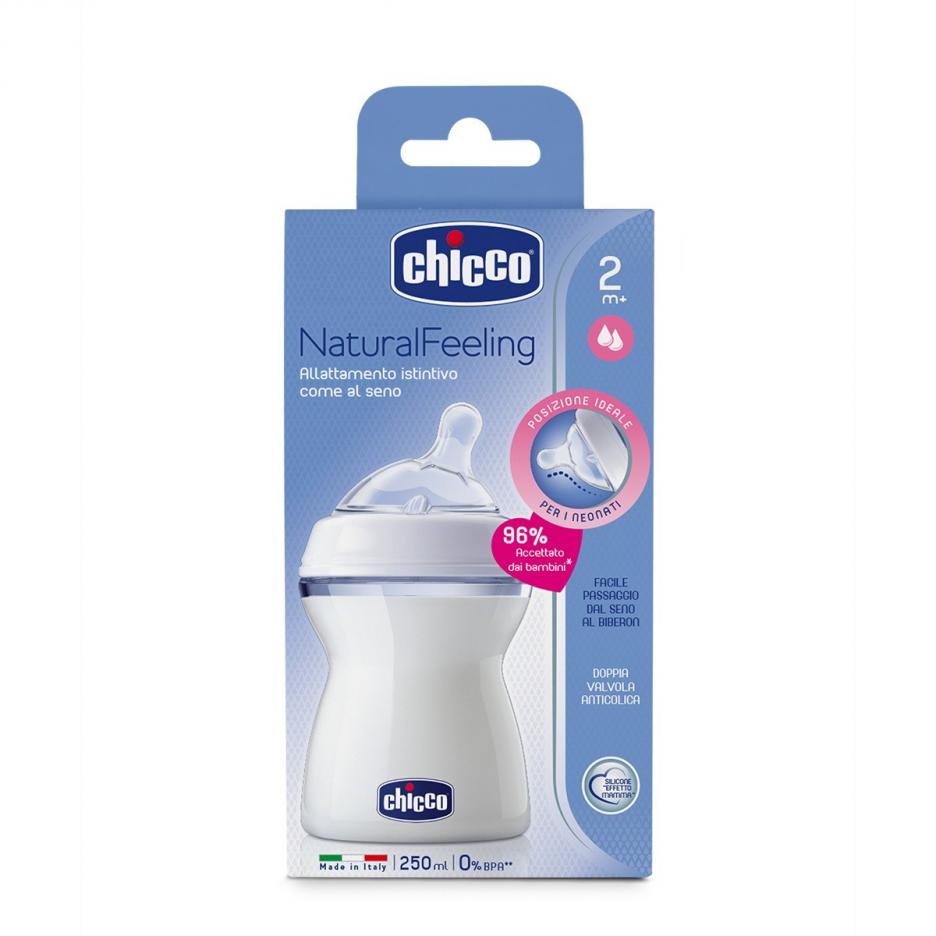 

Бутылочка Natural Feeling пластиковая от 2 мес., 250 мл., Chicco