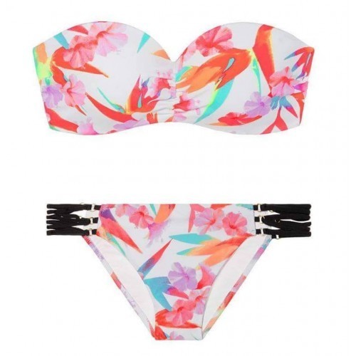 

Купальник Victoria's Secret PINK S Белый В Цветы