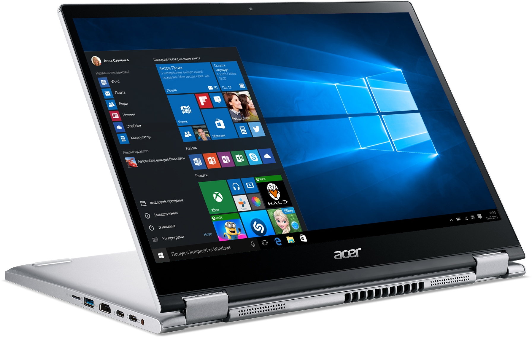 

Ноутбук Acer Spin 3 SP313-51N-35RR (NX.A6CEU.007) Pure Silver