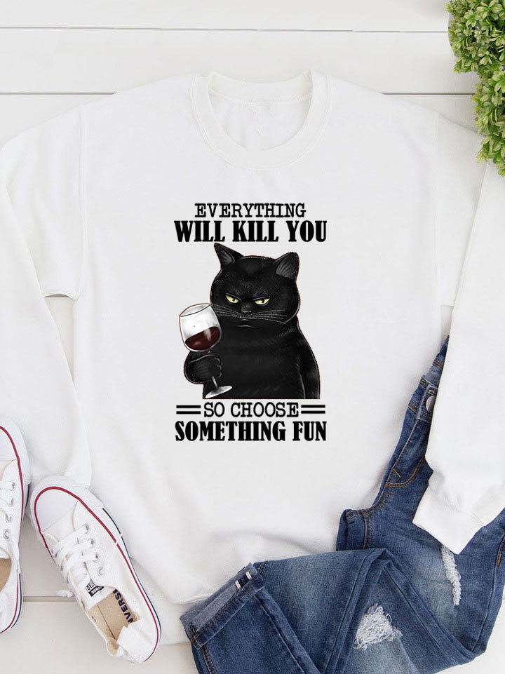 

Свитшот Katarina Ivanenko Everything will kill you KIP00108 L Белый