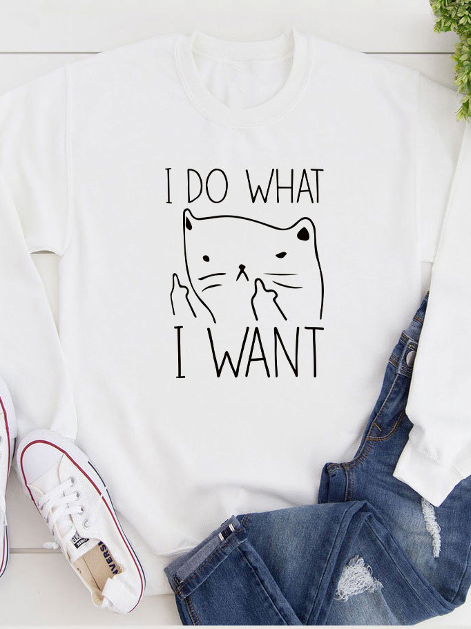 

Свитшот Katarina Ivanenko I do what I want-2 KIP00111 XXL Белый