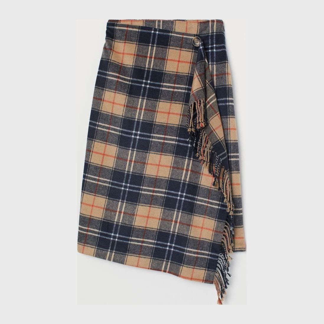 

Юбка H&M 0803646001 38 (165/72А) Темно-синяя с бежевым