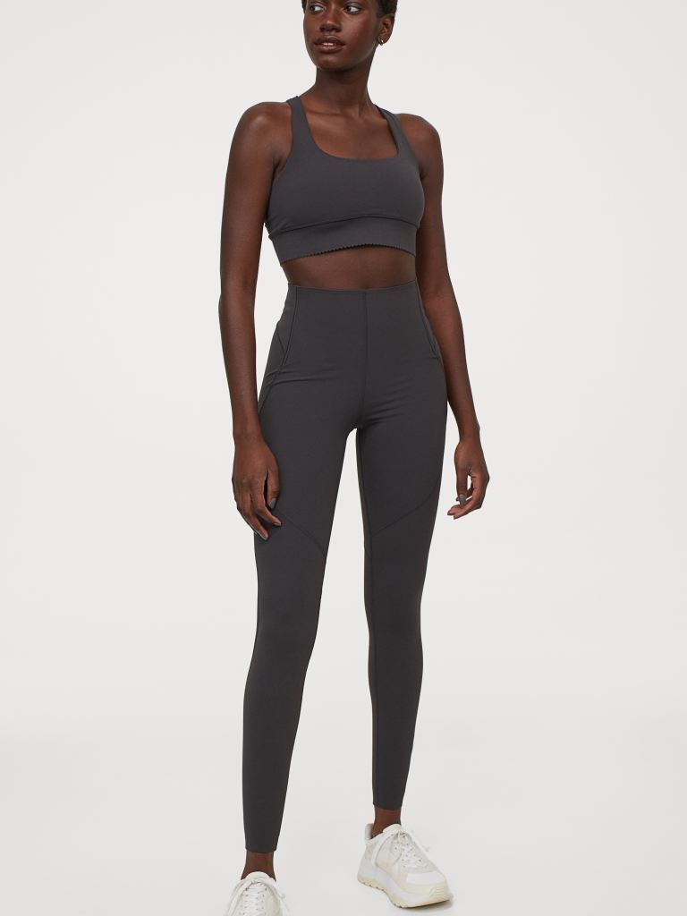 

Спортивные леггинсы H&M 0852663002 S (165/72А) Темно-серые