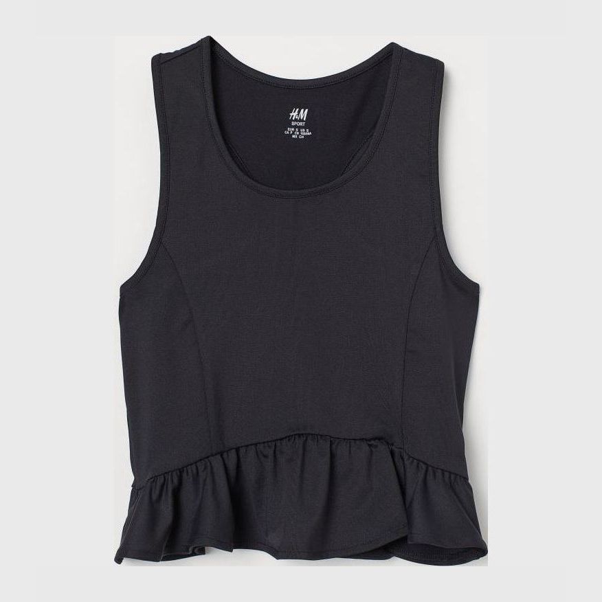 

Спортивная майка H&M 0862063001  (160/80А) Черная, Спортивная майка H&M 0862063001 XS (160/80А) Черная
