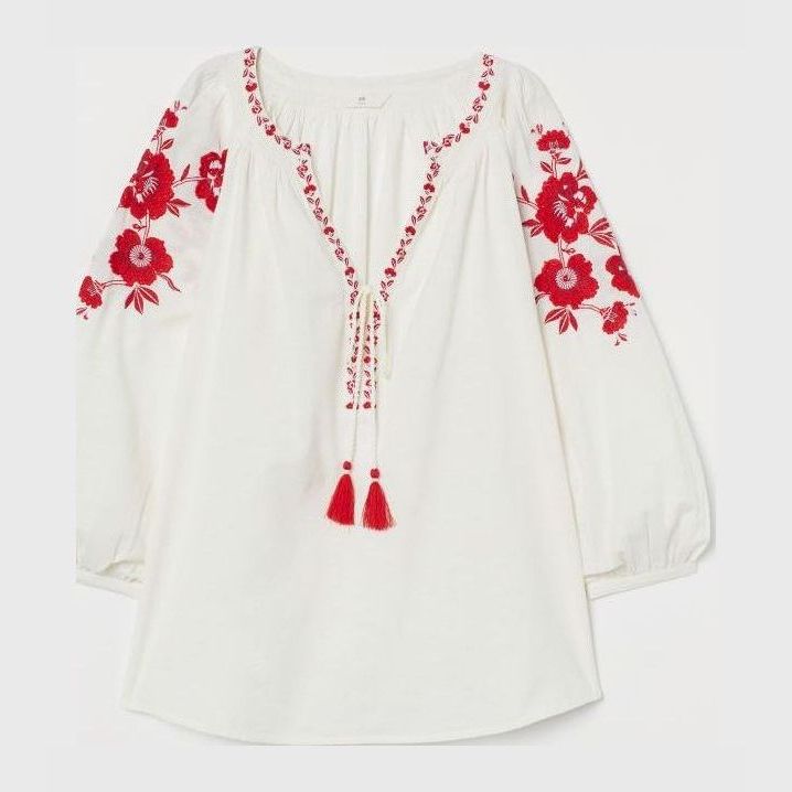 

Вышиванка H&M 0817058001 S (165/88А) Белая с красным